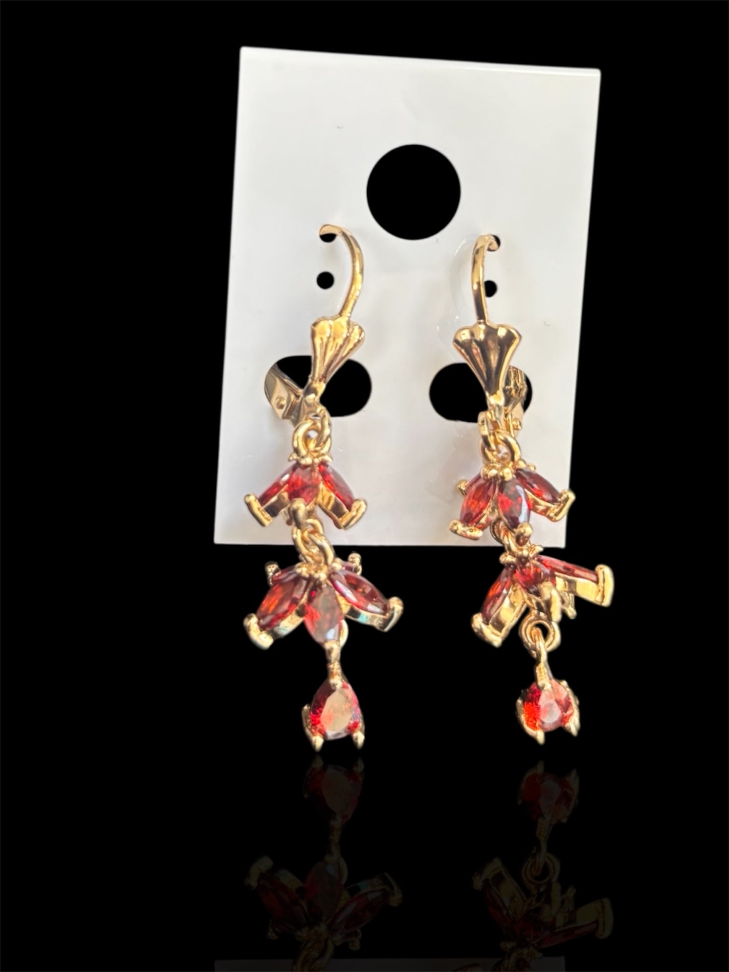 Flower dangle earrings