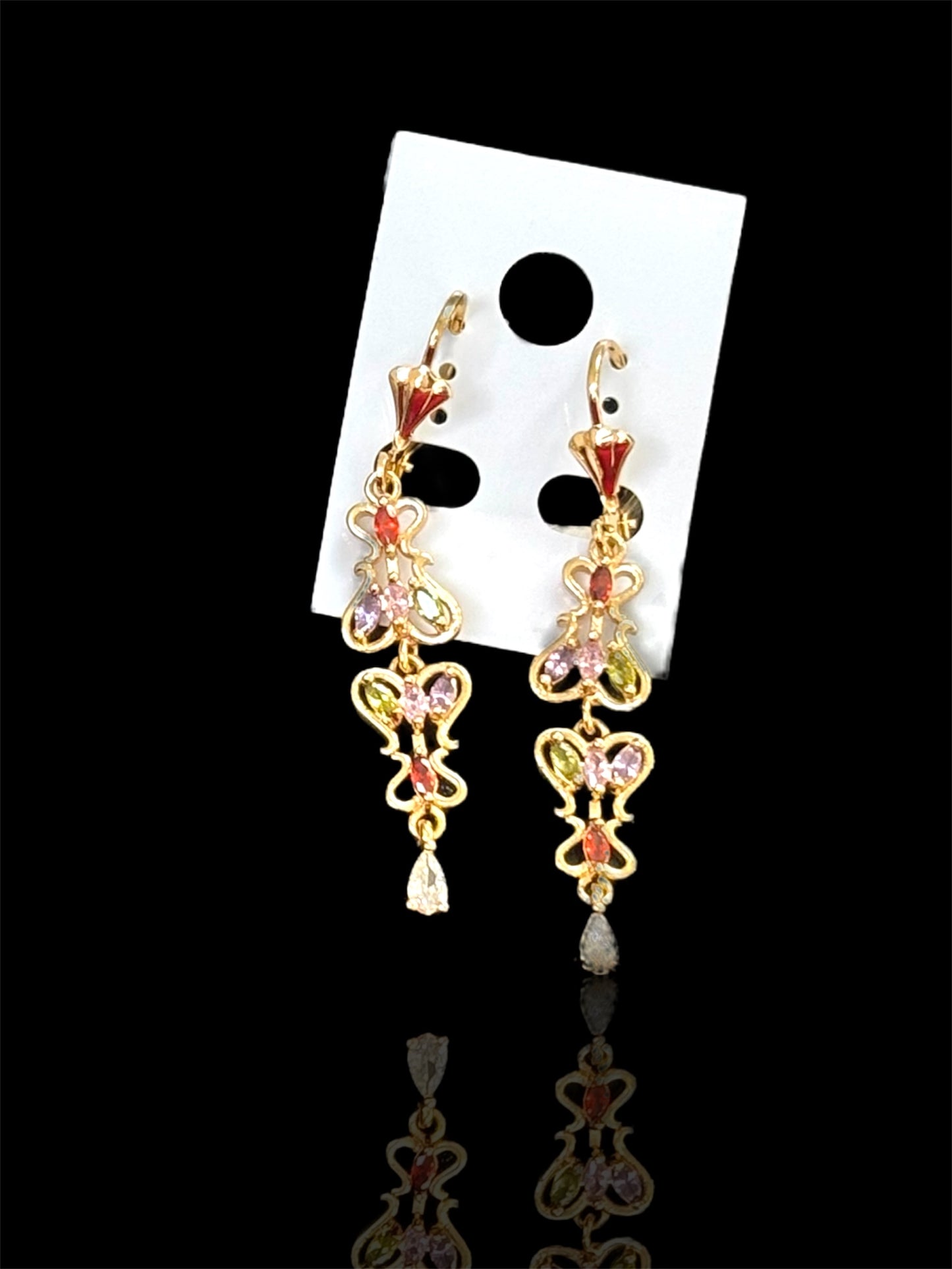 Long earrings Gold Plated earrings