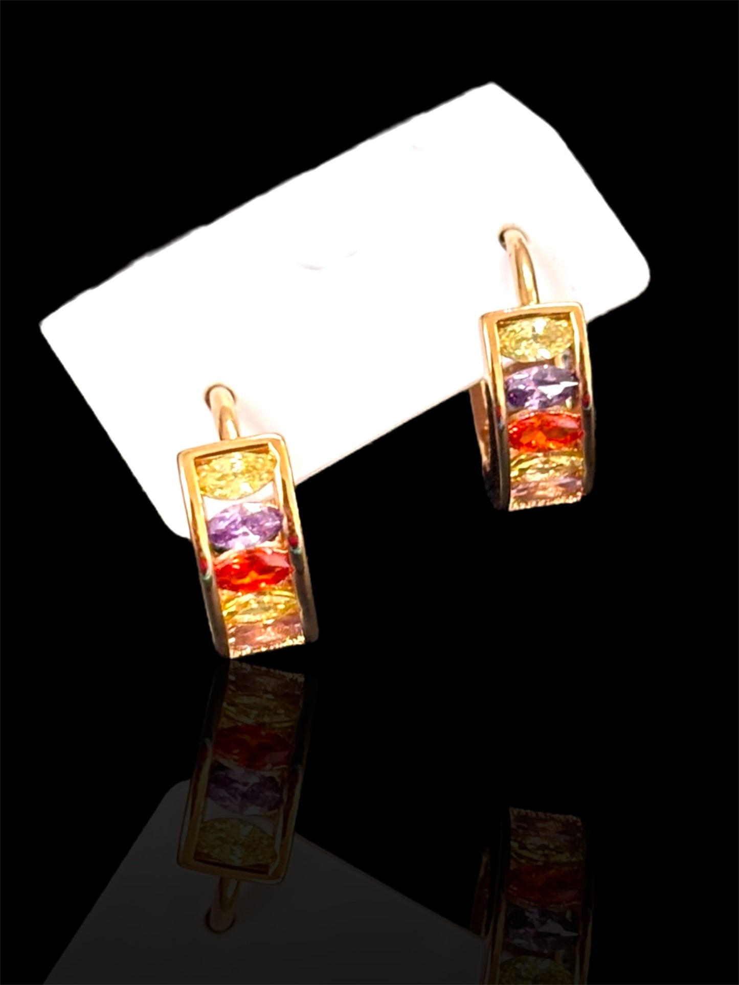 Multi-Colored Tiny Earrings