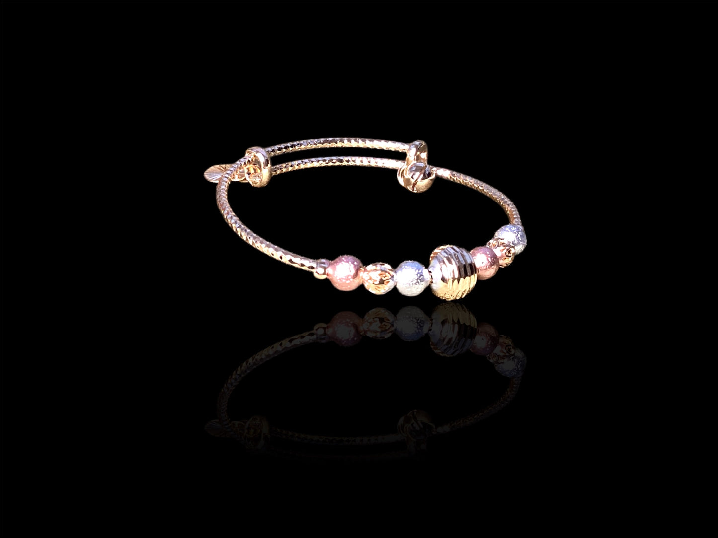 3 Tone Gold Plated Kids Bracelet