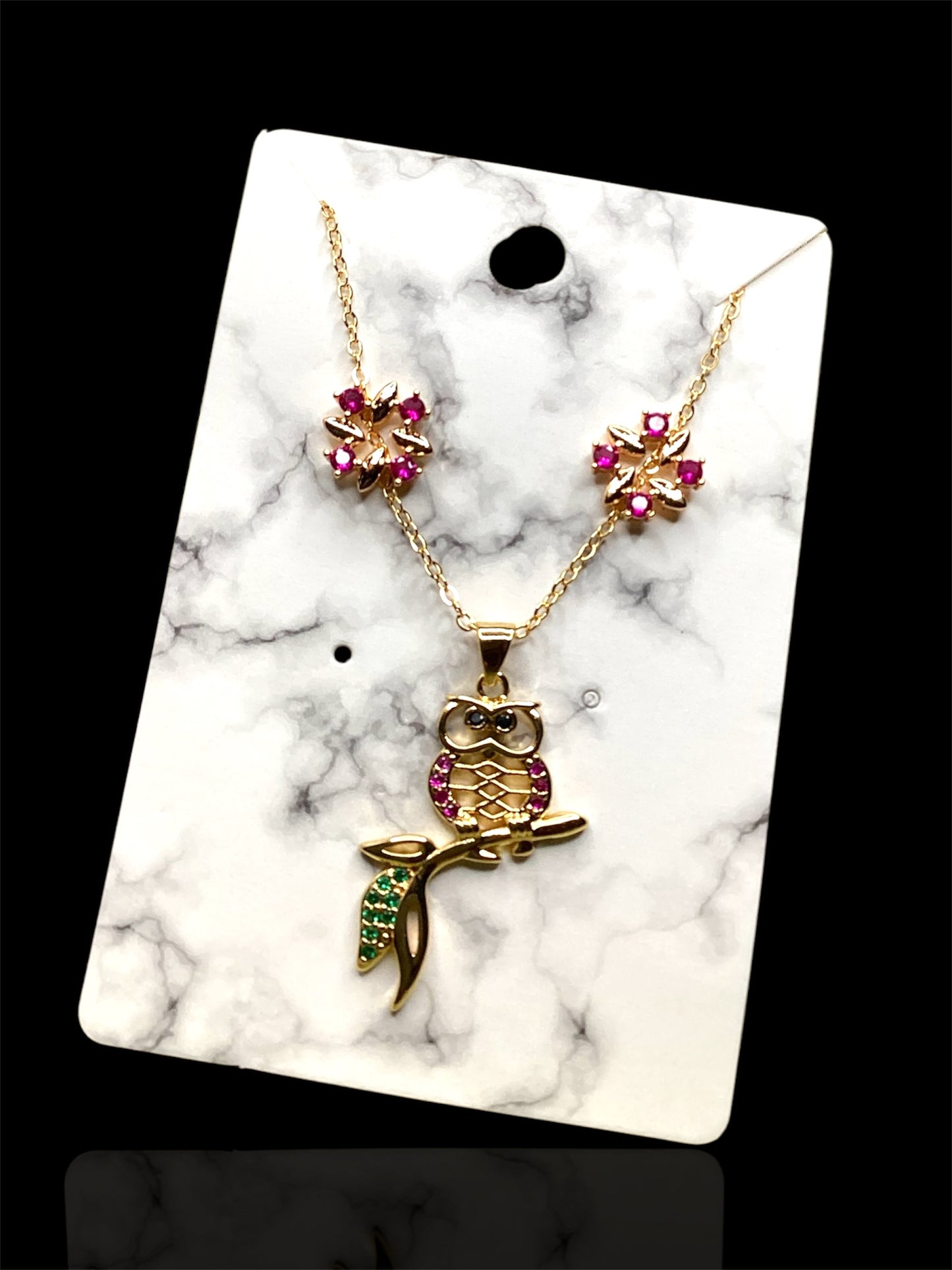 Owl & Flower Set