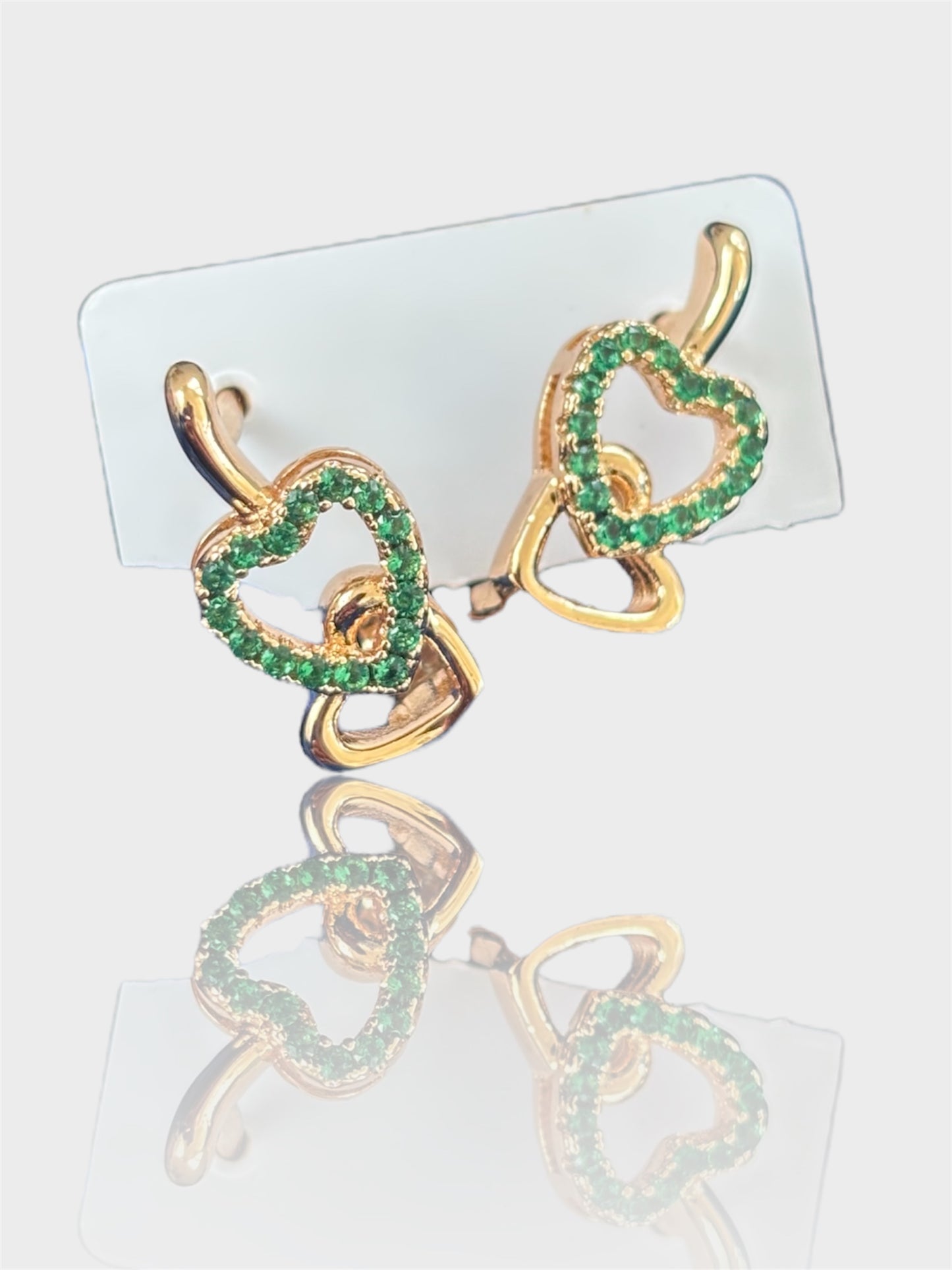 Small Hearts Gold Plated Earrings
