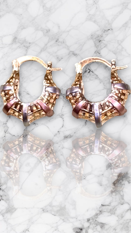 3 Tone Small earrings